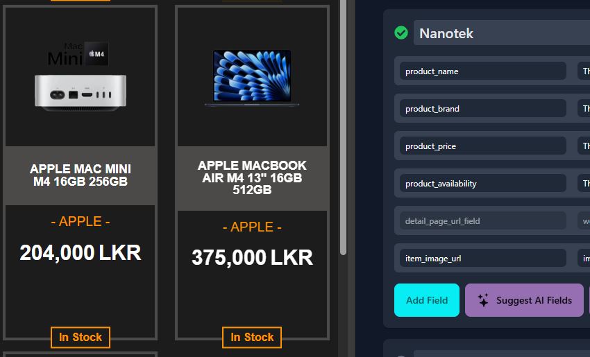 Browser extension interface showing LinkedIn profile scraping